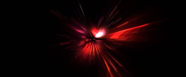 Fütürist mercek patlaması. Parlayan parçacıkları ve çizgileri olan ışık patlaması yıldızı. Güzel soyut ışın arkaplanı.