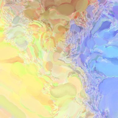 Çağdaş sanat. El işçiliğinin renkli dokusu. Modern resim. Yüzeyde suluboya vuruşlar. Sanatsal arkaplan resmi. Tablo üzerinde soyut resim. Fırça darbeleri. 