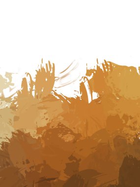 Taranmış Boyalı Soyut Arkaplan. Vahşi kaotik fırça darbeleri. Boya darbeleri. 2D İllüstrasyon. Fırça darbeli resim. 