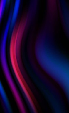 Siyah arka planda renkli düz çizgiler. Sıvı ve sıvı renkli dalgalar karanlıkta akıyor. Duvar kağıdı, afiş, arkaplan, kart, kitap, kapak, poster, afiş, broşür