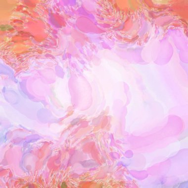 El yapımı sürreal soyut desenli suluboya. Modern sanatsal resim. 2D çizim. Arkaplan boyası karışımı. Yaratıcı duvar sanatı. Çağdaş sanat.