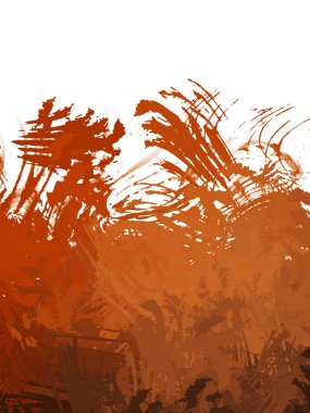 Taranmış Boyalı Soyut Arkaplan. Vahşi kaotik fırça darbeleri. Boya darbeleri. 2D İllüstrasyon. Fırça darbeli resim. 