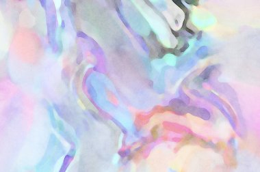 Pastel renklerde suluboya resim. Poster, duvar sanatı, afiş, kart, kitap kapağı ya da ambalaj için rahatlatıcı kompozisyonun yumuşak renkli çizimi. Modern fırça darbeleri resim.