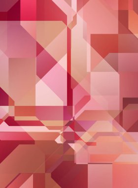 Renkli ve canlı geometrik şekiller katmanları var. Bir teknoloji planının dijital illüstrasyonu. Gelecekçi tasarım şablonu.