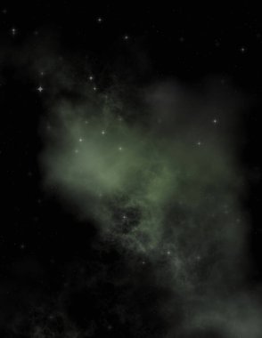 Galaksi uzayındaki yıldız alanı renkli nebula ile. Uzayın derinliklerinin bilim kurgu geçmişi. Ruhsal duvar kağıdı.