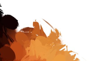 Taranmış Boyalı Soyut Arkaplan. Vahşi kaotik fırça darbeleri. Boya darbeleri. 2D İllüstrasyon. Fırça darbeli resim. 