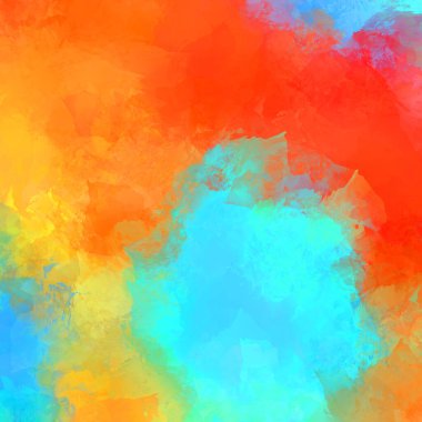 Canlı fırça darbeleriyle boyanmış. Renkli desenli resim. Fırçalanmış duvar kağıdını boya.