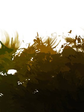 Taranmış Boyalı Soyut Arkaplan. Vahşi kaotik fırça darbeleri. Boya darbeleri. 2D İllüstrasyon. Fırça darbeli resim. 