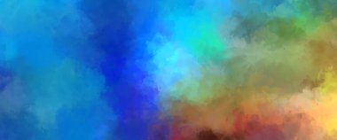 Renkli fırça darbelerinin 2D çizimi. Dekoratif desenli resim. canlı boya desenli arkaplan.