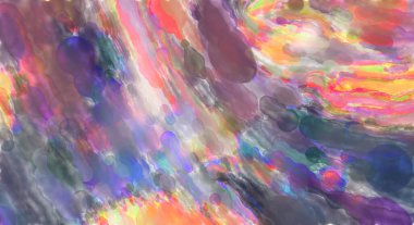 Çağdaş sanat. El yapımı resim. Modern sanat eserleri. Yüzeyde suluboya fırça darbeleriyle resim yapmak. 2D çizim. Sanatsal arkaplan resmi. Tablo üzerinde soyut resim. Renkli doku.