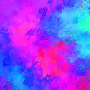 Duvar sanatı Eşsiz ve yaratıcı illüstrasyon. Fırça darbesi ile boyanmış. Renkli fırça darbelerinin soyut arkaplanı. Fırçalanmış canlı duvar kâğıdı. Boyalı sanatsal yaratım.