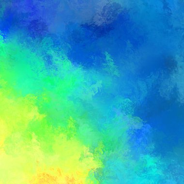 Canlı fırça darbeleriyle boyanmış. Renkli desenli resim. Fırçalanmış duvar kağıdını boya.