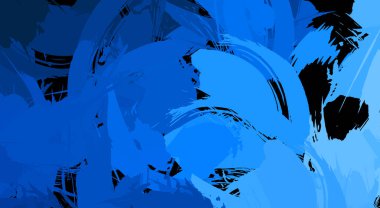 Canlı fırça darbeleriyle boyanmış. Renkli desenli resim. Fırçalanmış duvar kağıdını boya.