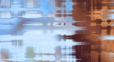 Soyut arkaplan. Yaşlanmış grunge dokusunda geometrik elementler. Farklı renk desenli grafiksel illüstrasyon.