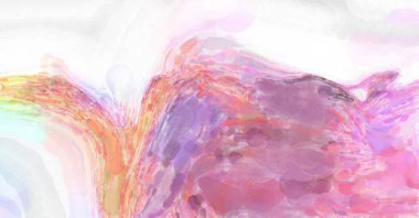 Çağdaş sanat. El yapımı resim. Modern sanat eserleri. Yüzeyde suluboya fırça darbeleriyle resim yapmak. 2D çizim. Sanatsal arkaplan resmi. Tablo üzerinde soyut resim. Renkli doku.