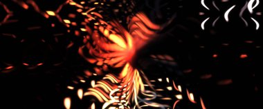 Işık parçacık izleri. Parlayan parçacıkları ve çizgileri olan ışık patlaması yıldızı. Güzel hareketli soyut ışın arkaplanı.