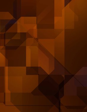 Renkli ve canlı geometrik şekiller katmanları var. Bir teknoloji planının dijital illüstrasyonu. Gelecekçi tasarım şablonu.