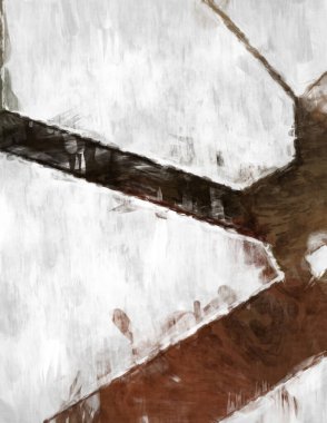 Soyut arkaplanda pürüzlü fırça darbeleri. Fırça boyası. Renkli boya darbeleri. Eşsiz duvar sanatı. Tuvaldeki modern sanat. Renkli çağdaş sanat eserleri. 