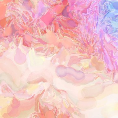 El yapımı sürreal soyut desenli suluboya. Modern sanatsal resim. 2D çizim. Arkaplan boyası karışımı. Yaratıcı duvar sanatı. Çağdaş sanat.