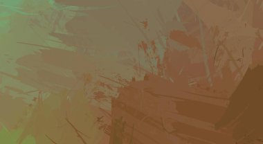 Fırça darbesi ile boyanmış. Sanatsal canlılık ve renkli duvar kâğıdı. Kaotik resim. Taranmış Boyalı Soyut Arkaplan. 