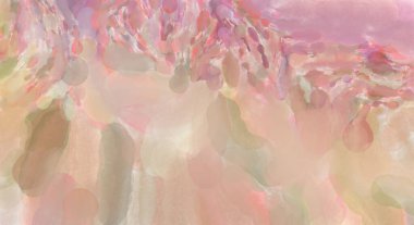 Yumuşak suluboya duvar kağıdı. Hafifçe fırçalanmış renkleri olan sanatsal bir resim. Pastel renkler arkaplana dokunmuş. Soyut duvar sanatı..