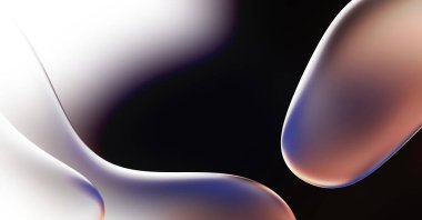 Soyut arkaplan. Değişken renk değişim dalgaları, dinamik hareketlerle. Işık dalgalarının neon renkli soyut tasarımı. Duvar kağıdı, afiş, arkaplan, kart, kitap illüstrasyonu, web sitesi.