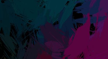 Sanatsal soyut arkaplan. Doku boyalı duvar kağıdı. Boya darbeleriyle yaratıcı bir illüstrasyon. Fırça desenli resim.