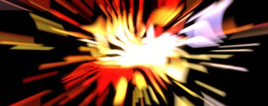 Işık parçacık izleri. Parlayan parçacıkları ve çizgileri olan ışık patlaması yıldızı. Güzel hareketli soyut ışın arkaplanı.