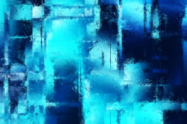 Modern sanat. Renkli çağdaş sanat eserleri. Renkli boya darbeleri. Soyut arkaplanda fırça darbeleri. Fırça boyası. Eşsiz duvar sanatı.