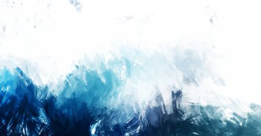 Canlı fırça darbeleriyle boyanmış. Renkli desenli resim. Fırçalanmış duvar kağıdını boya.