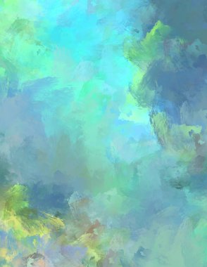 Sanatsal soyut arkaplan. Doku boyalı duvar kağıdı. Boya darbeleriyle yaratıcı bir illüstrasyon. Fırça desenli resim.