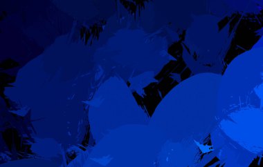 Vahşi fırça darbeleriyle yaratıcı soyut resim. Artistik fırça darbeleriyle donatılmış. Renkli ve canlı bir tasvir. Boyalı sanat.