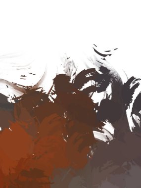 Taranmış Boyalı Soyut Arkaplan. Vahşi kaotik fırça darbeleri. Boya darbeleri. 2D İllüstrasyon. Fırça darbeli resim. 