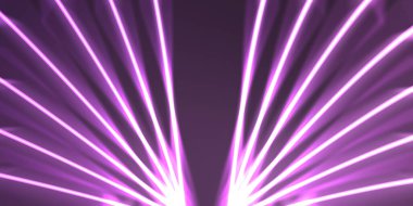 Işık dalgalarının neon renkli soyut tasarımı. Dijital arka plan ve neon ışığı parlama efekti. Parlak ışınlar duvar kağıdı.