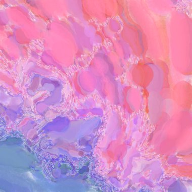 El yapımı sürreal soyut desenli suluboya. Modern sanatsal resim. 2D çizim. Arkaplan boyası karışımı. Yaratıcı duvar sanatı. Çağdaş sanat.