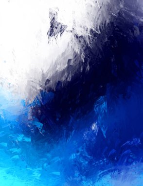 Yaratıcı soyut resim. Artistik fırça darbeleriyle donatılmış. Renkli ve canlı bir illüstrasyon. boyalı sanat