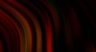 Siyah arka planda renkli düz çizgiler. Sıvı ve sıvı renkli dalgalar karanlıkta akıyor. Duvar kağıdı, afiş, arkaplan, kart, kitap, kapak, poster, afiş, broşür