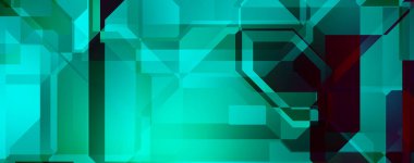 Soyut geometrik duvar kağıdı. Geometrik renkli şekiller. Çokgen arka plan. Bir teknolojinin dijital illüstrasyonuName.