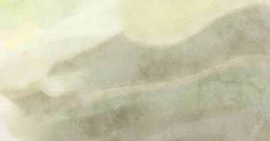 Alkol mürekkebini andıran rahatlatıcı fırça darbelerinin modern resmi. Poster, duvar sanatı, afiş, kart, kitap kapağı veya ambalaj için pastel renkli suluboya resim.