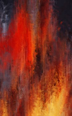 Modern sanat. Renkli çağdaş sanat eserleri. Renkli boya darbeleri. Soyut arkaplanda fırça darbeleri. Fırça boyası. Eşsiz duvar sanatı.