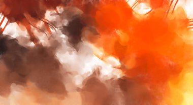 El yapımı sürreal soyut desenli suluboya. Modern sanatsal resim. 2D çizim. Arkaplan boyası karışımı. Yaratıcı duvar sanatı. Çağdaş sanat