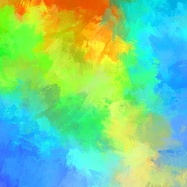 Painted Composition Vibrant Brush Strokes Textured Colorful Painting Paint Brushed — Stock Photo, Image