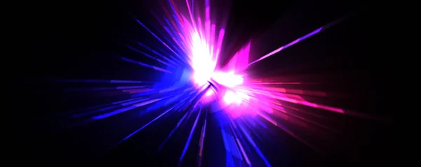 Futuristic Lens Flare Light Explosion Star Glowing Particles Lines Beautiful — Stock Photo, Image