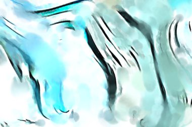 Soyut arkaplanda pürüzlü fırça darbeleri. Fırça boyası. Renkli boya darbeleri. Eşsiz duvar sanatı. Tuvaldeki modern sanat. Renkli çağdaş sanat eserleri. 