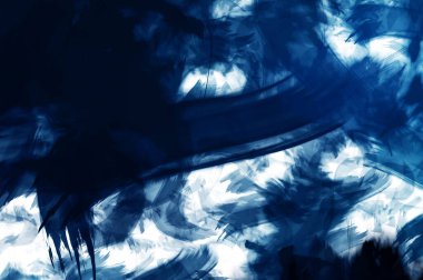 Sanatsal soyut arkaplan. Doku boyalı duvar kağıdı. Boya darbeleriyle yaratıcı bir illüstrasyon. Fırça desenli resim.