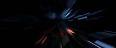 Işık parçacık izleri. Parlayan parçacıkları ve çizgileri olan ışık patlaması yıldızı. Güzel hareketli soyut ışın arkaplanı.