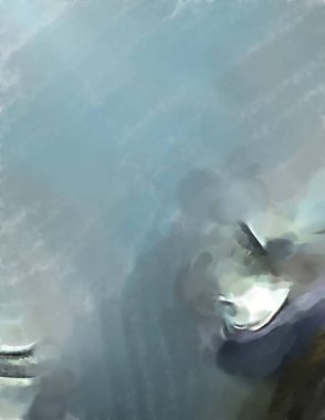 Soyut arkaplanda pürüzlü fırça darbeleri. Fırça boyası. Renkli boya darbeleri. Eşsiz duvar sanatı. Tuvaldeki modern sanat. Renkli çağdaş sanat eserleri. 