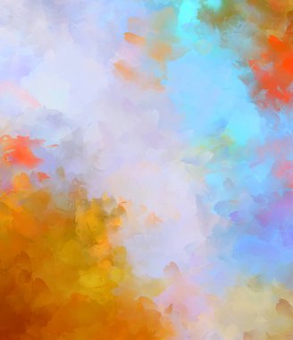 Yaratıcı soyut resim. Artistik fırça darbeleriyle donatılmış. Renkli ve canlı bir illüstrasyon. boyalı sanat.