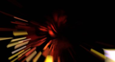 Işık parçacık izleri. Parlayan parçacıkları ve çizgileri olan ışık patlaması yıldızı. Güzel hareketli soyut ışın arkaplanı.