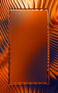 Soyut çerçeveli arkaplan. Renkli, canlı, dalgalı bir duvar kağıdı. Merkezi çerçeveli yaratıcı grafik 2d çizim. Dinamik şekilli modaya uygun sıvı örtüsü.